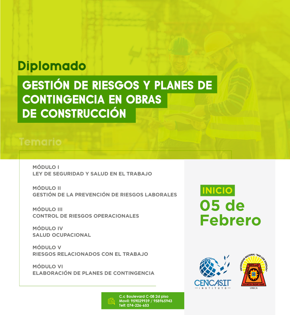 GESTIÓN DE RIESGOS Y PLANES DE CONTINGENCIA EN OBRAS DE CONSTRUCCIÓN
